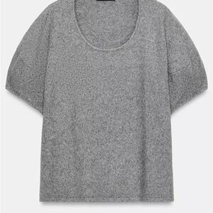 Zara Heather Gray Wide Knit Jumper
